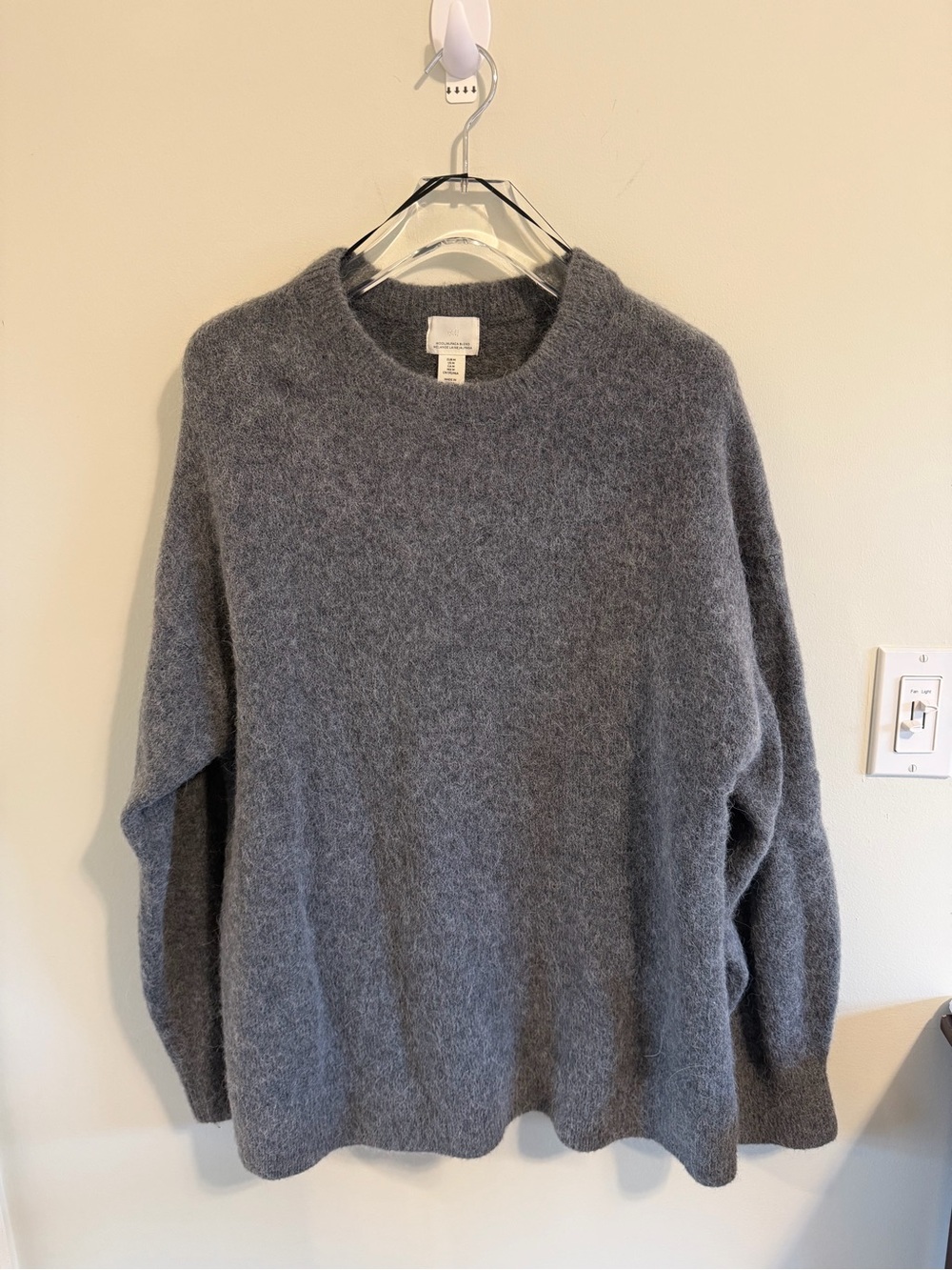 H&M Premium Over-Sized Grey Wool\Alpaca Blend Size: M NWT